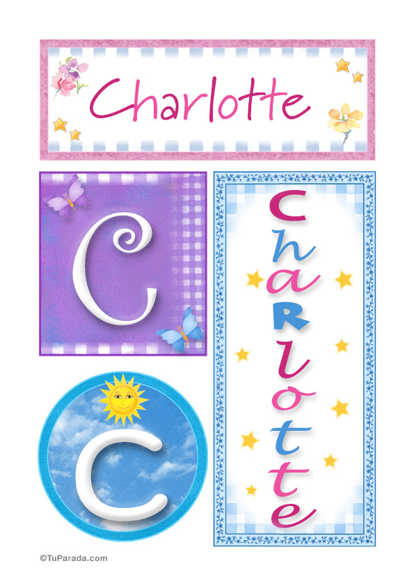 Charlotte, nombre en imagen para imprimir