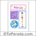 Alessia, nombre, imagen para imprimir