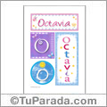 Octavia, nombre, imagen para imprimir