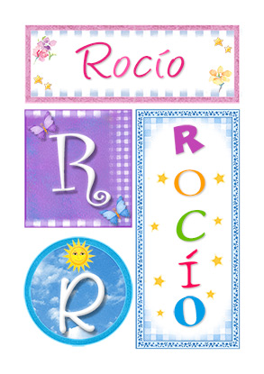 Rocío, nombre, imagen para imprimir
