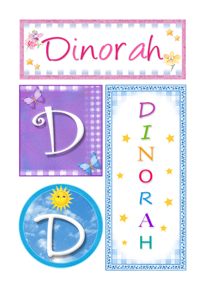 Dinorah, nombre, imagen para imprimir