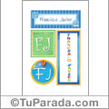 Francisco Javier - Carteles e iniciales