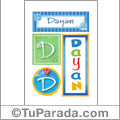 Dayan - Carteles e iniciales