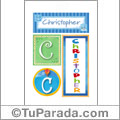 Christopher -Carteles e iniciales