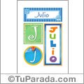 Julio - Carteles e iniciales