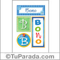 Bono - Carteles e iniciales