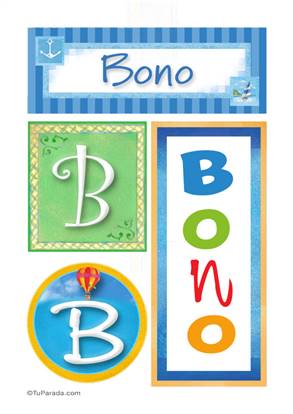 Bono - Carteles e iniciales