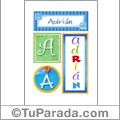 Adrián - Carteles e iniciales