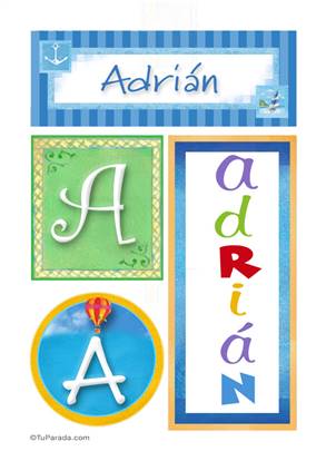 Adrián - Carteles e iniciales