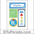 Mateo - Carteles e iniciales