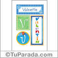 Valentín - Carteles e iniciales
