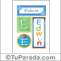 Edwin, nombre, imagen para imprimir