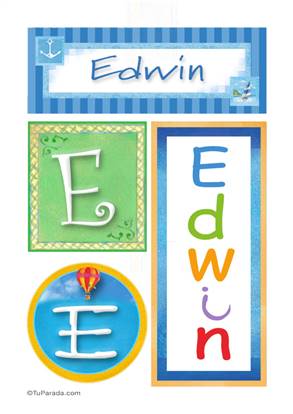 Edwin, nombre, imagen para imprimir