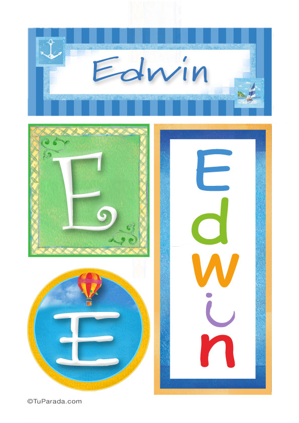 Edwin, nombre, imagen para imprimir