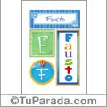 Fausto, nombre, imagen para imprimir