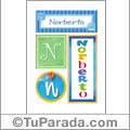 Norberto, nombre, imagen para imprimir
