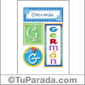 Germán, nombre, imagen para imprimir