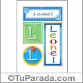 Leonel, nombre, imagen para imprimir