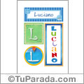 Luciano, nombre, imagen para imprimir