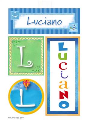 Luciano, nombre, imagen para imprimir