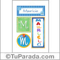 Mauricio, nombre, imagen para imprimir