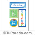 Esteban, nombre, imagen para imprimir