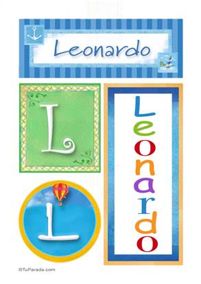 Leonardo, nombre, imagen para imprimir