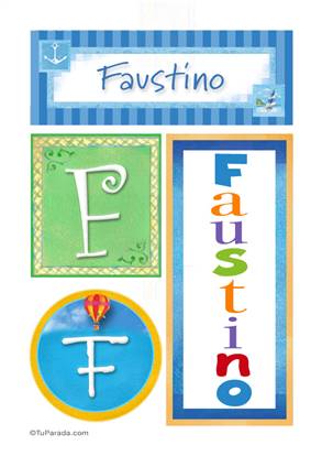 Faustino, nombre, imagen para imprimir