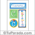 Constantino, nombre, imagen para imprimir