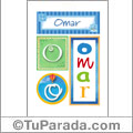 Omar, nombre, imagen para imprimir