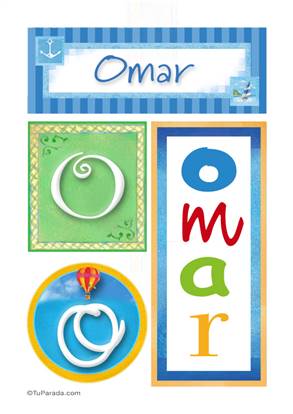 Omar, nombre, imagen para imprimir