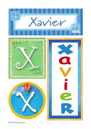 Xavier, nombre, imagen para imprimir