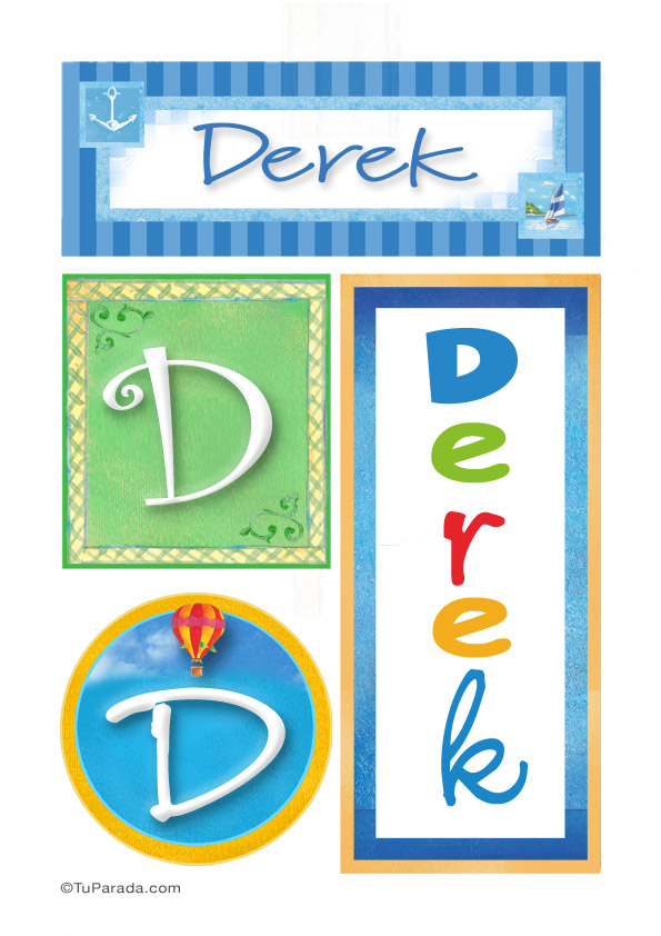 Derek, nombre, imagen para imprimir