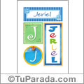 Jeriel, nombre, imagen para imprimir