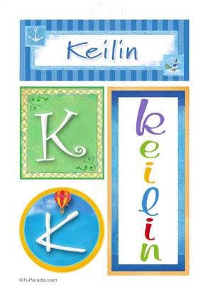 Keilin, nombre, imagen para imprimir