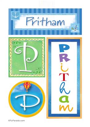 Pritham, nombre, imagen para imprimir