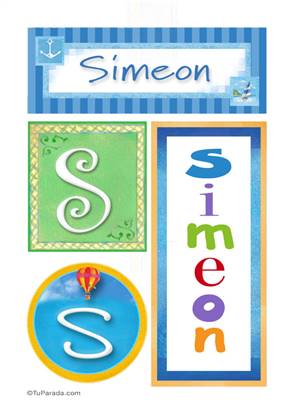 Simeon, nombre, imagen para imprimir
