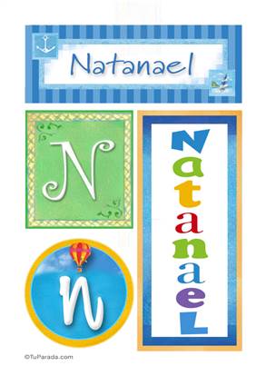 Natanael, nombre, imagen para imprimir