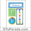 Fraterno, nombre, imagen para imprimir