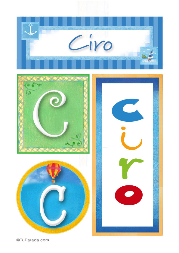 Ciro nombre imagen para imprimir tarjetas de Var n Nombres