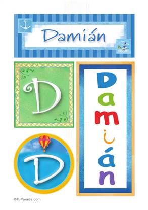 Damián, nombre, imagen para imprimir