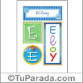 Eloy, nombre, imagen para imprimir