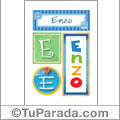 Enzo, nombre, imagen para imprimir