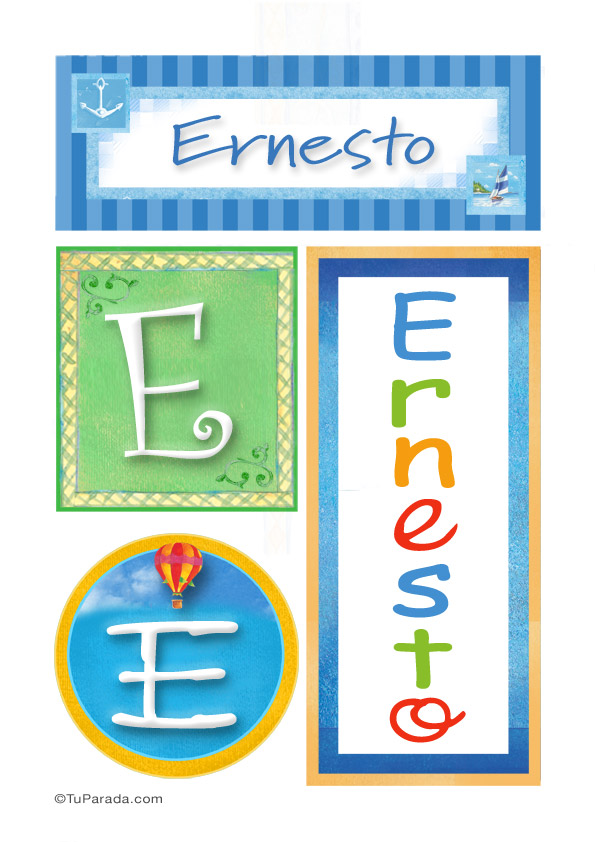 Ernesto, nombre, imagen para imprimir