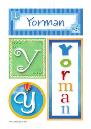 Yorman, nombre, imagen para imprimir