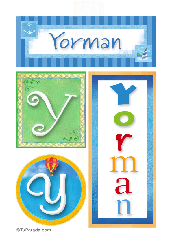 Yorman, nombre, imagen para imprimir