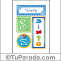 Sixto, nombre, imagen para imprimir
