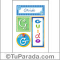 Guido, nombre, imagen para imprimir