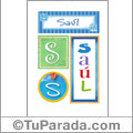 Saúl, nombre, imagen para imprimir