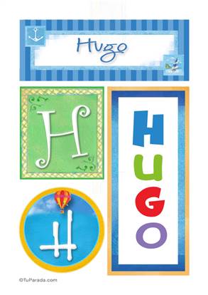 Hugo, nombre, imagen para imprimir